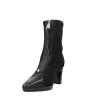 Hispanitas HI265085 Bangkok Bottines Talon Zip Cuir Femme Noir