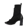 Hispanitas HI265085 Bangkok Zip Suede Heeled Ankle Boots Women Black