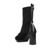 Hispanitas HI265085 Bangkok Bottines Talon Zip Cuir Femme Noir