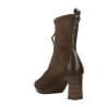 Hispanitas HI265085 Bangkok Zip Suede Heeled Ankle Boots Women Black