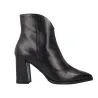 Wonders M-5444 Botín Tacón Ancho Piel Efecto Coco Mujer Negro