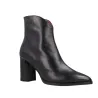 Wonders M-5444 Botín Tacón Ancho Piel Efecto Coco Mujer Negro