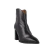 Wonders M-5444 Stivaletto Tacco Largo Donna Pelle Nera Effetto Coccodrillo