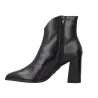 Wonders M-5444 Botín Tacón Ancho Piel Efecto Coco Mujer Negro
