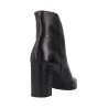 Wonders M-5444 Bottine Talon Large Femme Cuir Noir Effet Croco