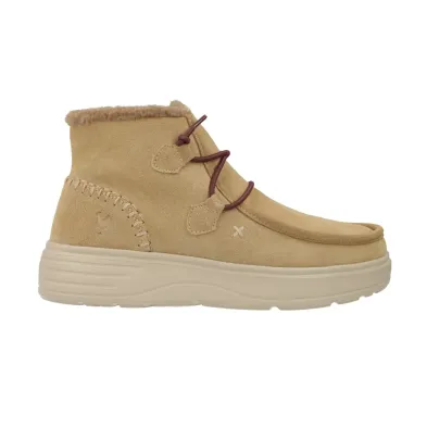 Pitas Sydney Plateau Stiefeletten Kunstfell Besatz Damen Wildleder