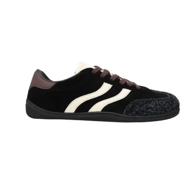 Gioseppo 80686 Men's Retro Suede Trainers, Black Colour, Laces