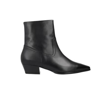 Dansi 8742A Women's Pointed Toe Leather Western Ankle Boots, Black