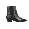 Dansi 8742A Bottines Western Cuir Bout Pointu Femme Noir