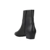 Dansi 8742A Bottines Western Cuir Bout Pointu Femme Noir