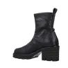 Pedro Miralles 24300 Damen Boots Genarbtes Leder Plateau Schwarz