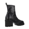 Pedro Miralles 24300 Boots Cuir Grainé Plateforme Femme Noir