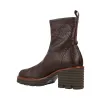 Pedro Miralles 24300 Boots Cuir Grainé Plateforme Femme Noir