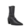 Pedro Miralles 24454 Women's Pointed Toe Grained Leather Boots, Black