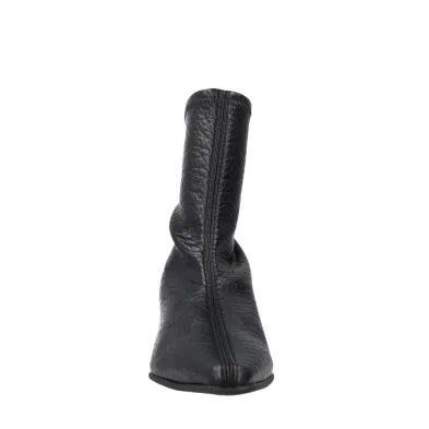 Pedro Miralles 24454 Women's Pointed Toe Grained Leather Boots, Black