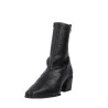 Pedro Miralles 24454 Women's Pointed Toe Grained Leather Boots, Black