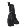 Pedro Miralles 24454 Women's Pointed Toe Grained Leather Boots, Black