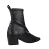 Pedro Miralles 24454 Women's Pointed Toe Grained Leather Boots, Black