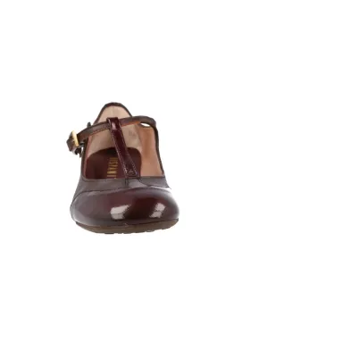 Hispanitas BHI265094 Zapatos Merceditas Piel Mujer Burdeos