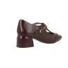 Hispanitas BHI265094 Zapatos Merceditas Piel Mujer Burdeos