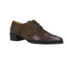 Dansi 8704A Oxford Schuhe Leder Wildleder Damen Braun