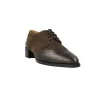 Dansi 8704A Oxford Schuhe Leder Wildleder Damen Braun
