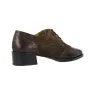 Dansi 8704A Oxford Schuhe Leder Wildleder Damen Braun