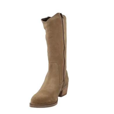 Patricia Miller 6951 Boots Western Hautes Daim Femme Taupe