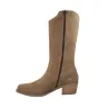 Patricia Miller 6951 Boots Western Hautes Daim Femme Taupe