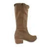 Patricia Miller 6951 Stivali Texani Alti Camoscio Donna Taupe
