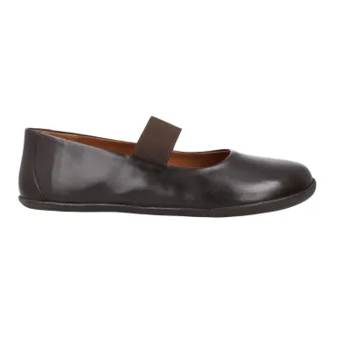 Gioseppo 80685 Leather Mary Jane Ballet Flats Women Chocolate
