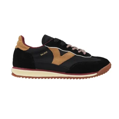 Victoria 1158113 Saturno Baskets Retro Daim Nylon Femme Noir