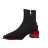 Gioseppo 80683 Botines Elásticos con Tacón de Charol Mujer Negro