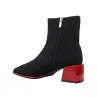 Gioseppo 80683 Botines Elásticos con Tacón de Charol Mujer Negro
