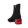Gioseppo 80683 Botines Elásticos con Tacón de Charol Mujer Negro