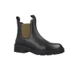 Geox D665GI Tronchetti Chelsea Pelle Elastico Kaki Donna Nero