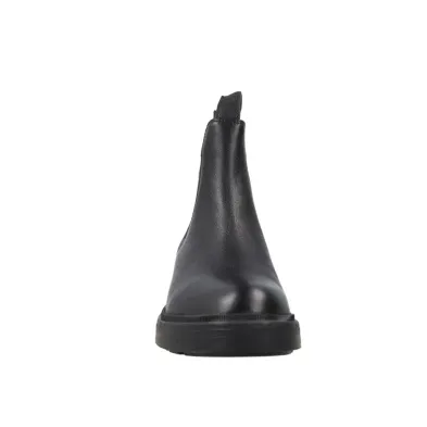 Geox D665GI Tronchetti Chelsea Pelle Elastico Kaki Donna Nero