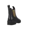 Geox D665GI Women's Leather Chelsea Boots Khaki Elastic Black