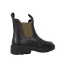 Geox D665GI Tronchetti Chelsea Pelle Elastico Kaki Donna Nero