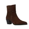 Dansi 9101A Westernstiefeletten Geflochten Damen Schokobraun
