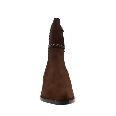 Dansi 9101A Tronchetti Texani Intrecciati Donna Cioccolato