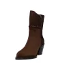 Dansi 9101A Tronchetti Texani Intrecciati Donna Cioccolato