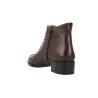 Dansi 8715A Botines Piel Cordones Ojetes Tacón Bajo Mujer Chocolate