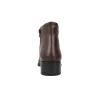 Dansi 8715A Bottines à Lacets Cuir Talon Bas Femme Chocolat