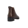 Dansi 8715A Leather Lace-Up Ankle Boots Low Heel Women Chocolate