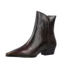 Dansi 8742A Botines Camperos Piel Lisa Tacón Mujer