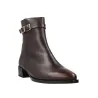 Dansi 8718A Botines Piel Lisa con Hebilla Tacón Bajo Mujer