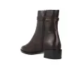 Dansi 8718A Bottines Cuir Lisse à Boucle Talon Bas Femme Acajou
