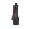 Dansi 8717A Stivaletti Chelsea Donna Camoscio Pelle Brogue Tacco Basso Mogano
