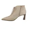Hispanitas HI264960 Bottines à Lacets Femme Cuir Bout Pointu Talon 7 cm Castor